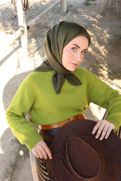 Silk Home Sura İpek Eşarp 11416-S13 Kına Yeşili