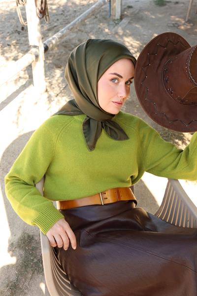 Silk Home Sura İpek Eşarp 11416-S13 Kına Yeşili