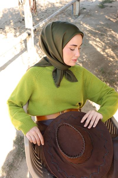 Silk Home Sura İpek Eşarp 11416-S13 Kına Yeşili