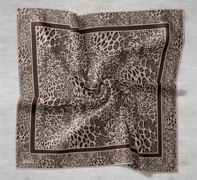 Twill İpek Eşarp Leopar Butter Yellow 90x90