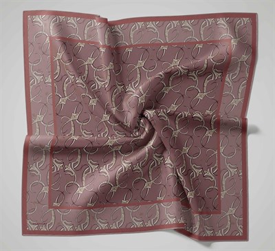 Twill İpek Eşarp Barok Somon 90x90