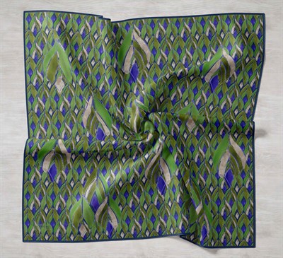 Twill İpek Eşarp Serenit Mor Yeşil 90x90