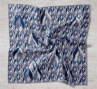 Twill İpek Eşarp Serenit Krem Mavi 90x90