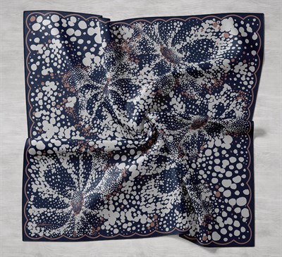 Twill İpek Eşarp Samanyolu Gece Mavisi 90x90