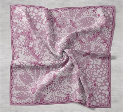 Twill İpek Eşarp Samanyolu Pembe 90x90