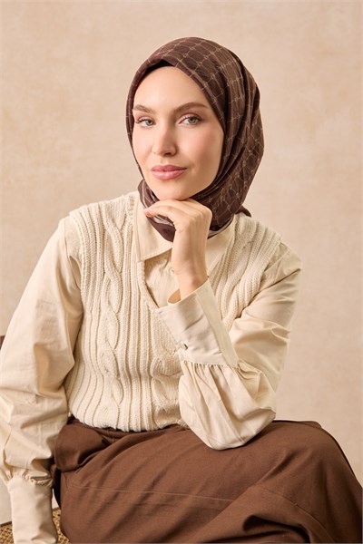 Silkhome Olinda Eşarp Kahverengi