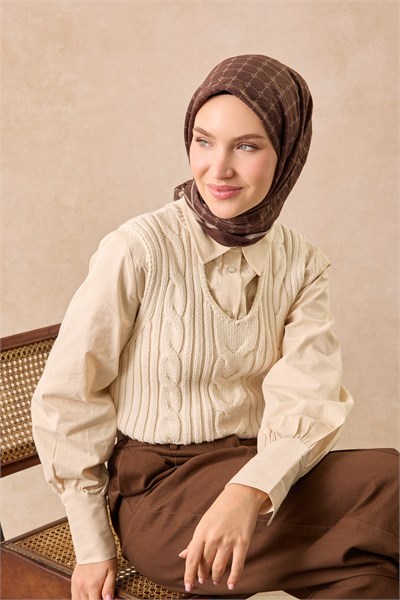 Silkhome Olinda Eşarp Kahverengi