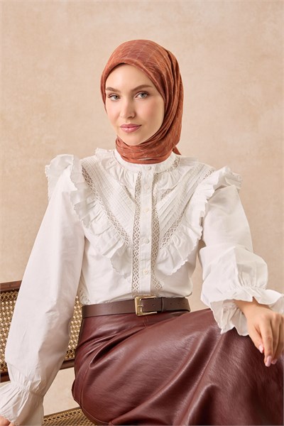 Silkhome Olinda Eşarp Koyu Turuncu