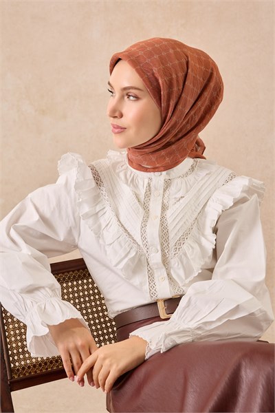 Silkhome Olinda Eşarp Koyu Turuncu