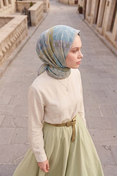 Soft Eşarp Authentic Gök Mavi