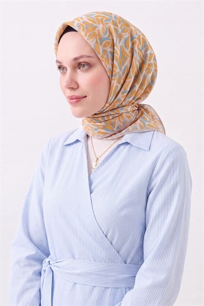Soft Eşarp Çakıl Taşı Hardal
