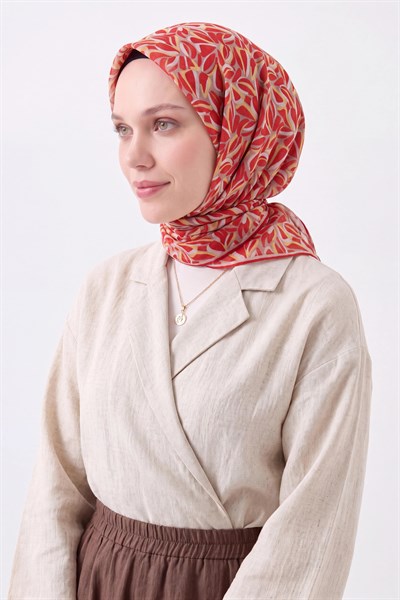Soft Eşarp Çakıl Taşı Kırmızı