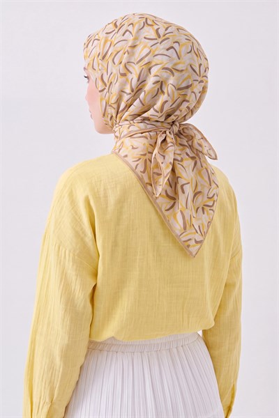 Soft Eşarp Çakıl Taşı Limon Sarısı