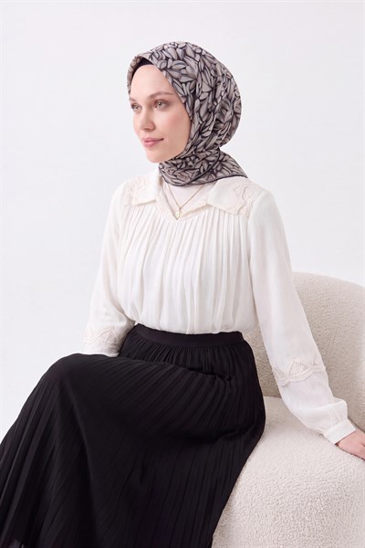 Soft Eşarp Çakıl Taşı Siyah