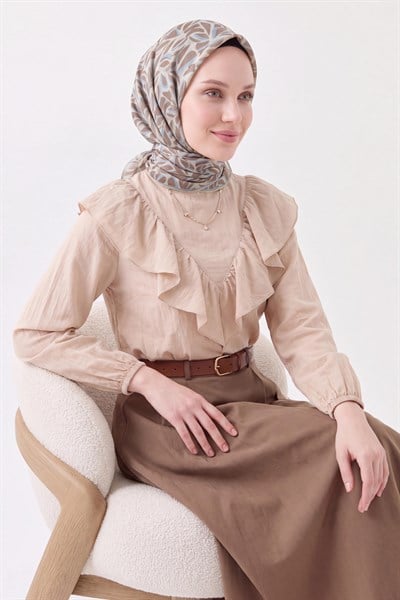 Soft Eşarp Çakıl Taşı Su Yeşili