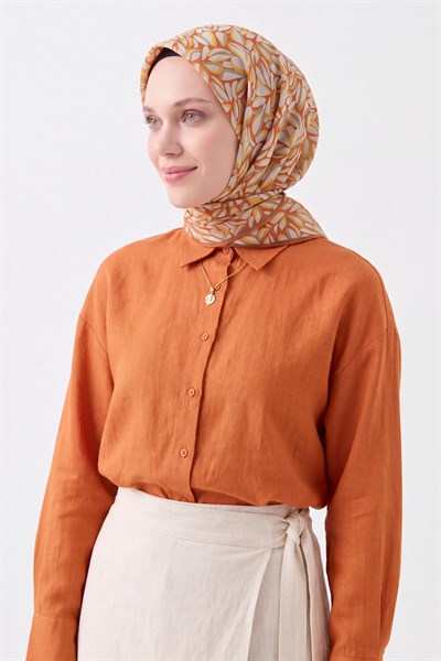 Soft Eşarp Çakıl Taşı Turuncu
