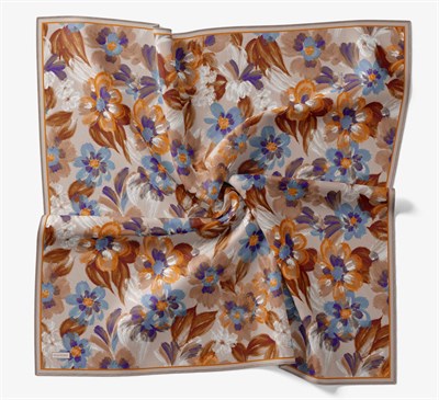 Soft Eşarp Fleur Turuncu