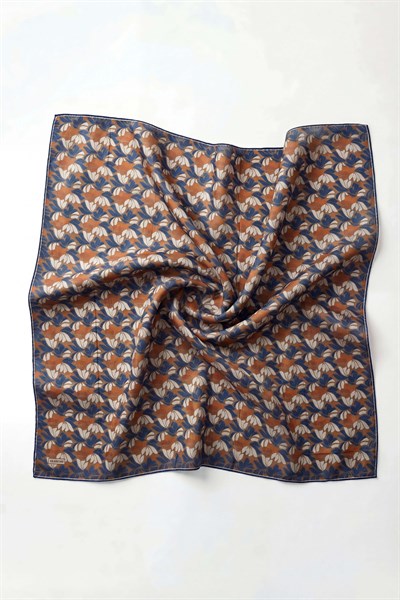Soft Eşarp Floral Line Sütlü Kahve 90x90