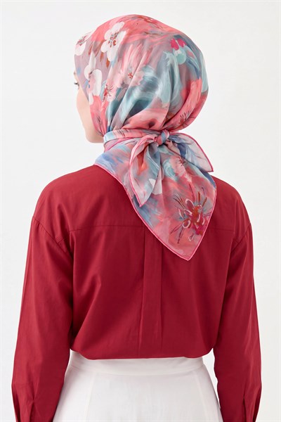 Soft Eşarp Flower Pembe
