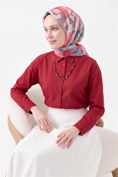 Soft Eşarp Flower Pembe