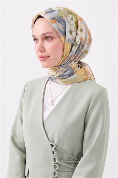 Soft Eşarp Flower Pudra