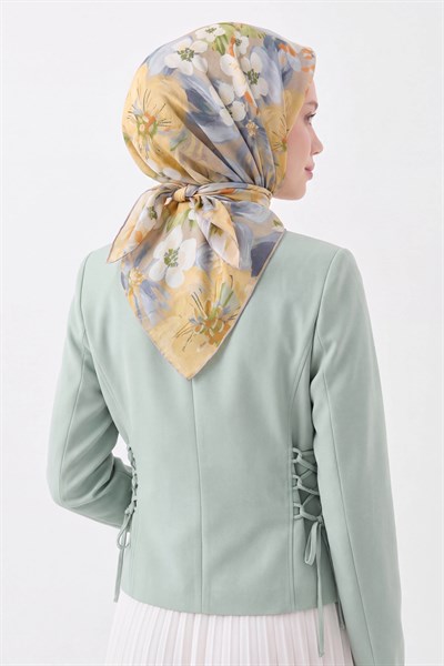 Soft Eşarp Flower Pudra
