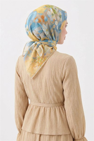 Soft Eşarp Flower Sarı