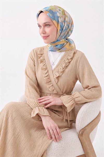 Soft Eşarp Flower Sarı