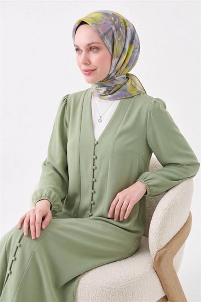 Soft Eşarp Flower Su Yeşili