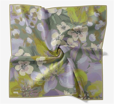 Soft Eşarp Flower Su Yeşili