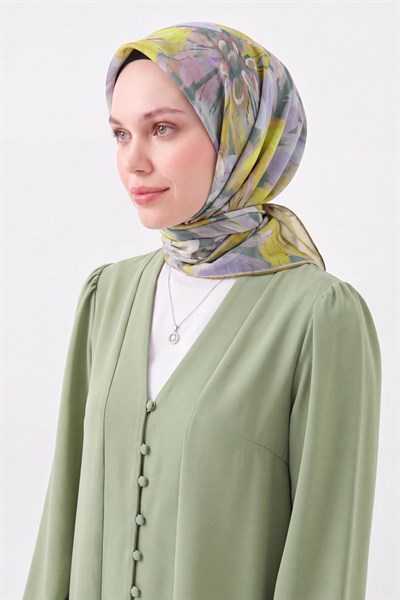 Soft Eşarp Flower Su Yeşili