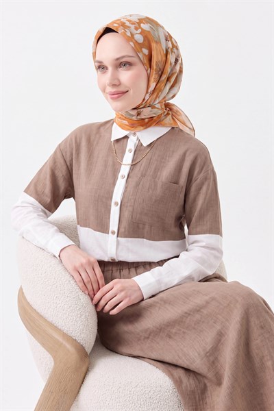 Soft Eşarp Flower Turuncu
