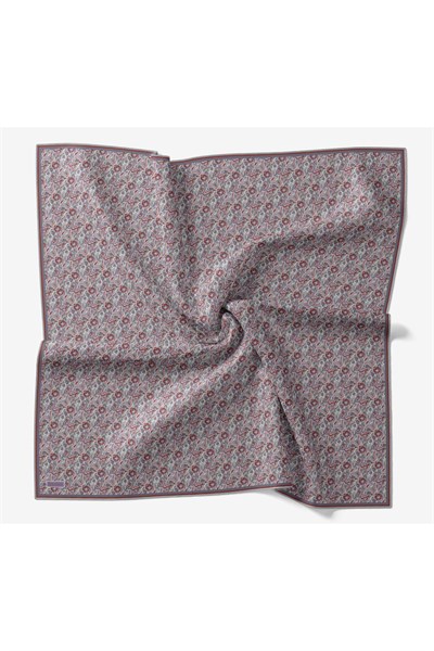 Soft Eşarp Garden Koyu Gri 90x90