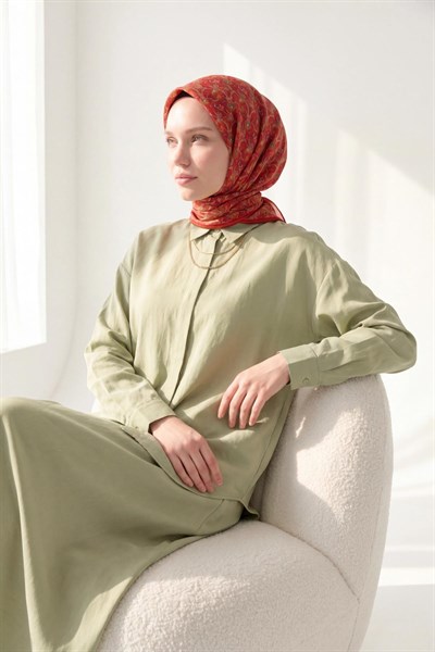 Soft Eşarp Garden Mercan 90x90