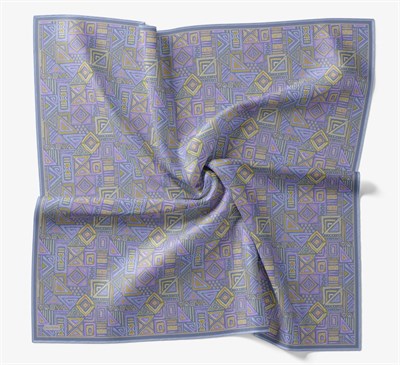 Soft Eşarp Geometrik Bebe Mavisi