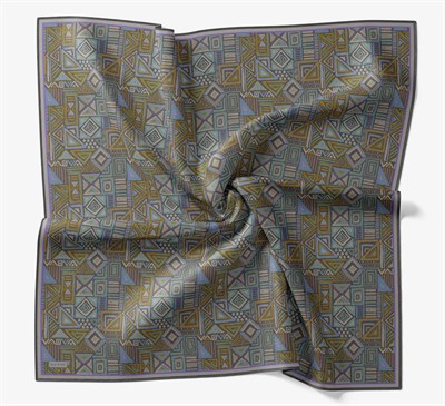 Soft Eşarp Geometrik Füme