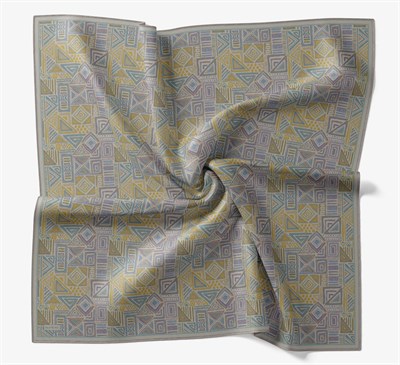 Soft Eşarp Geometrik Gümüş