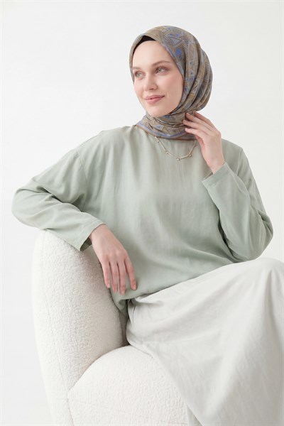 Soft Eşarp Geometrik Hardal