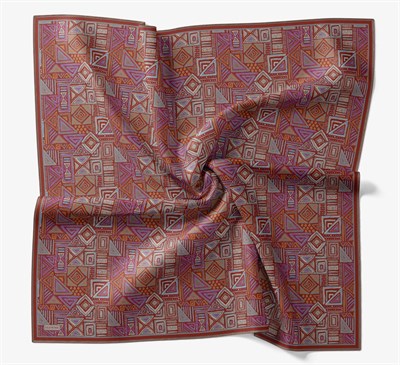 Soft Eşarp Geometrik Kırmızı