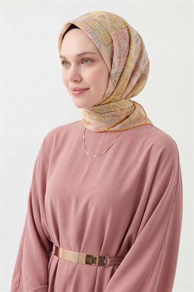 Soft Eşarp Geometrik Sarı