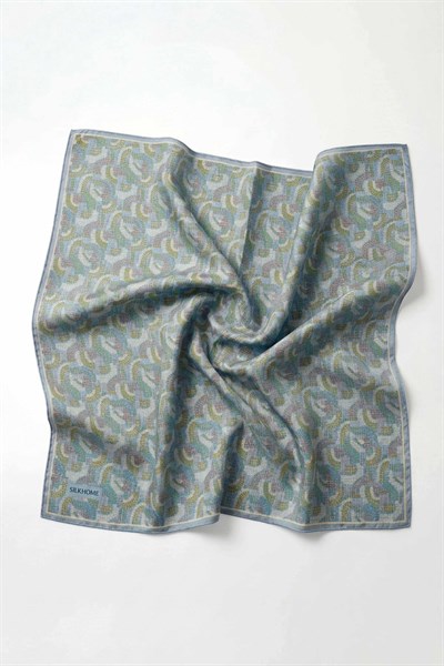Soft Eşarp Melodi Desen Bebe Mavi 90x90