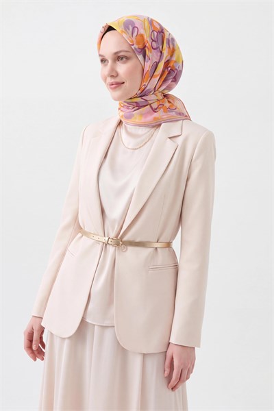 Soft Eşarp Painterly Floral Lila