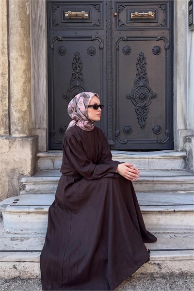 Soft Eşarp Painterly Floral Mavi Gri