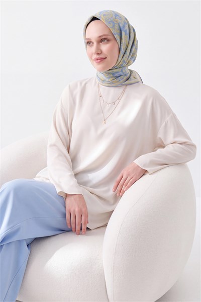 Soft Eşarp Paisley Mavi