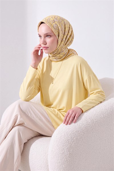 Soft Eşarp Paisley Sarı