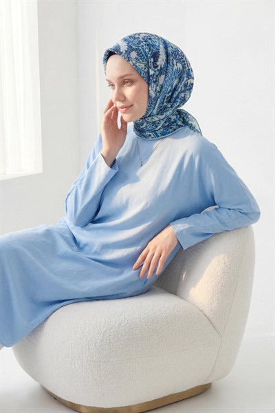 Soft Eşarp Perla Saks 90x90