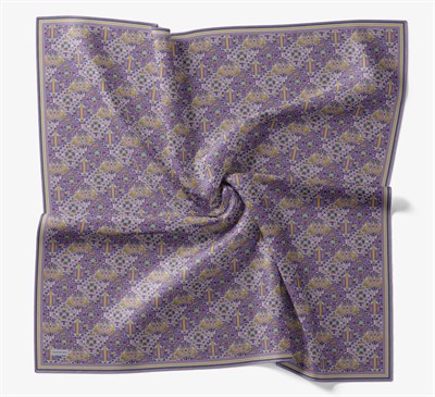 Soft Eşarp Pixel Ethnic Lila