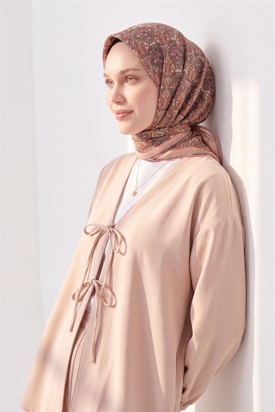 Soft Eşarp Pixel Ethnic Pudra