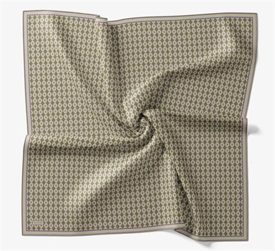 Soft Eşarp Retro Geometrik Lila