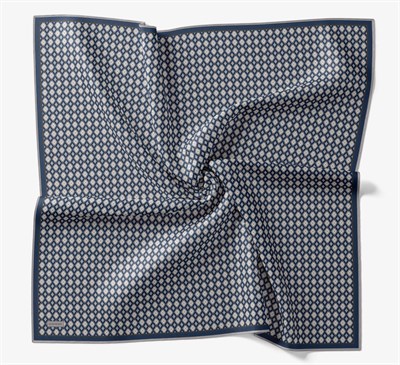 Soft Eşarp Retro Geometrik Mavi